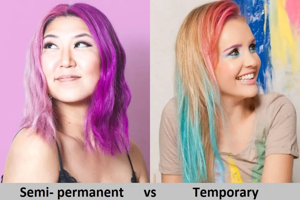 Semi-Permanent vs. Temporary Hair Color