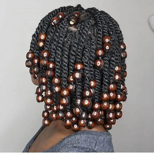 senegalese twists hairstyles with beads 