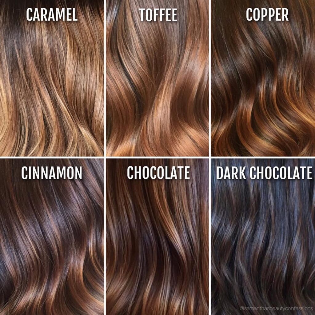 shades of brown hair color to dye over red