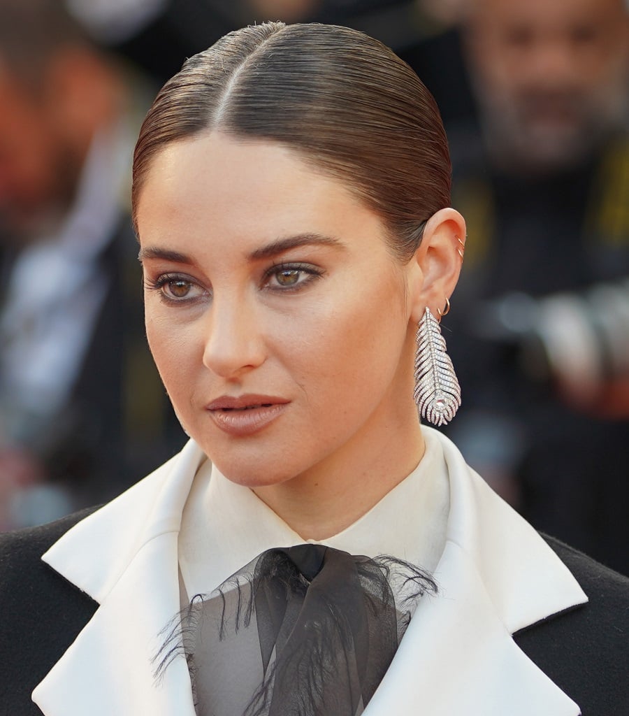 Shailene Woodley Middle Part Hairstyle