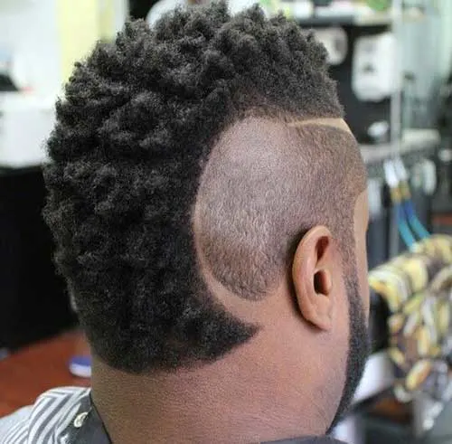 Black men mohawk cut 