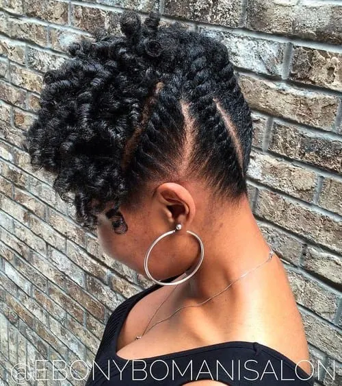 young girl Short Hair Updo cut 