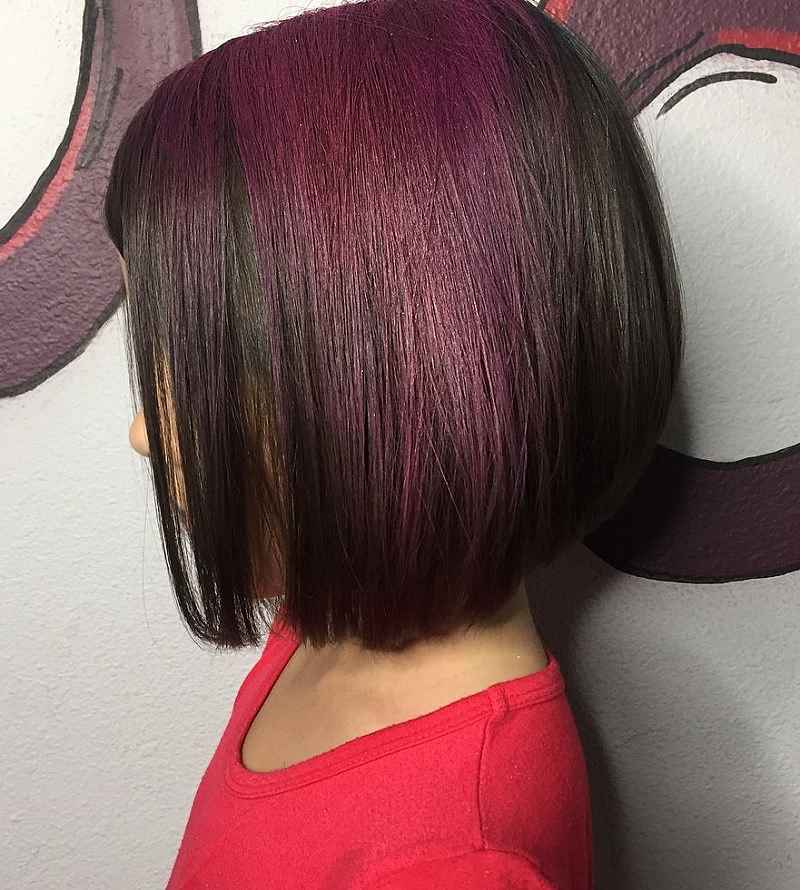 Short Hair with Red Highlights for Little Girls