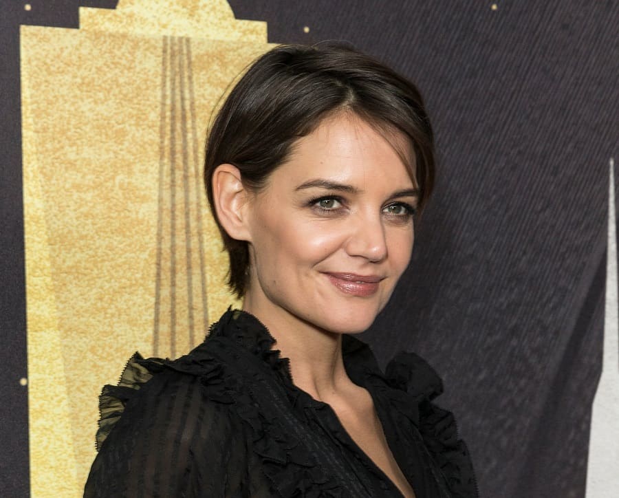 short pixie by Katie Holmes