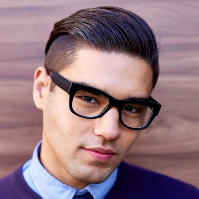 sleek short pompadour hairstyle for men
