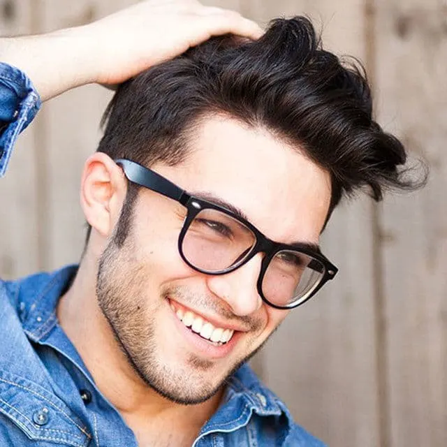 Messy Pompadour short hairstyle for men 