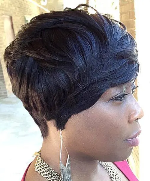 Short Layer Sew In Hairstyle
