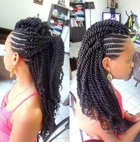 Side Cornrows twists hairstyle you love 
