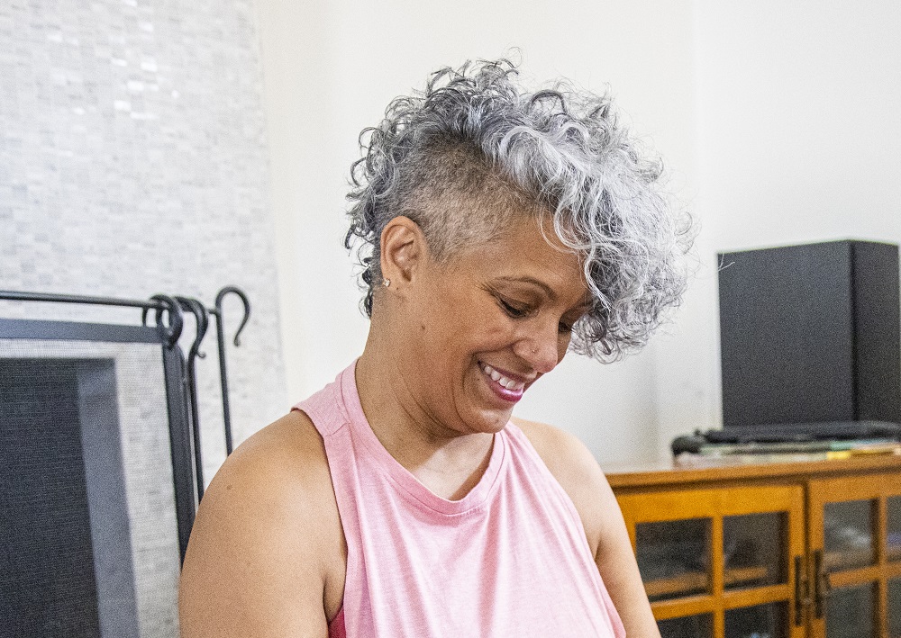 Silver Hairstyle for Women Over 50 with Undercut