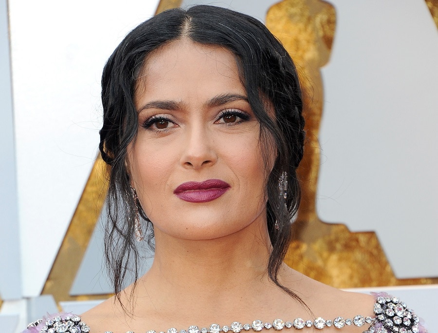 Celebrity Salma Hayek square face shape