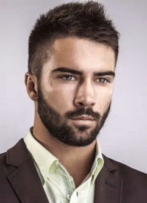Medium Stubble beard style for men 