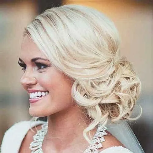 Messy Bun with mother of the bride haircut