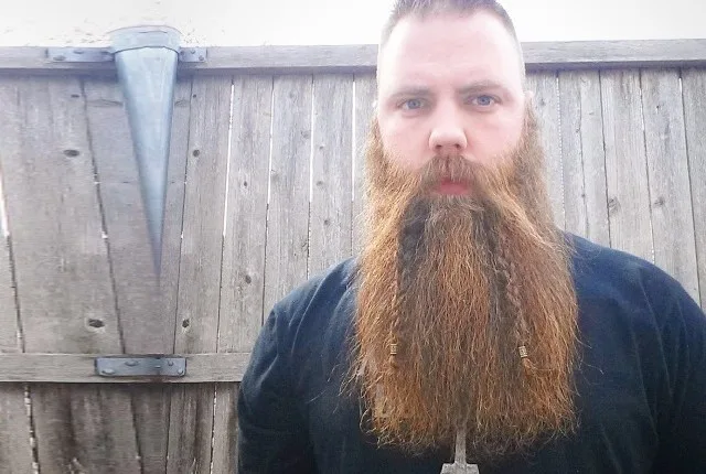 Double Braided Beard Style for men 