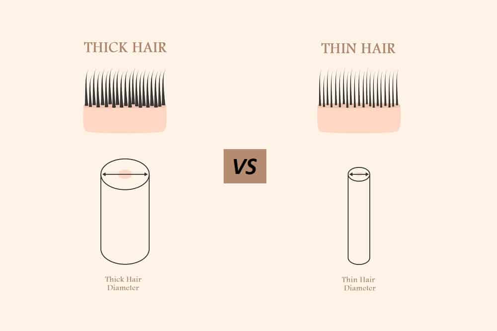 Thick vs Thin Hair - Hair Diameter