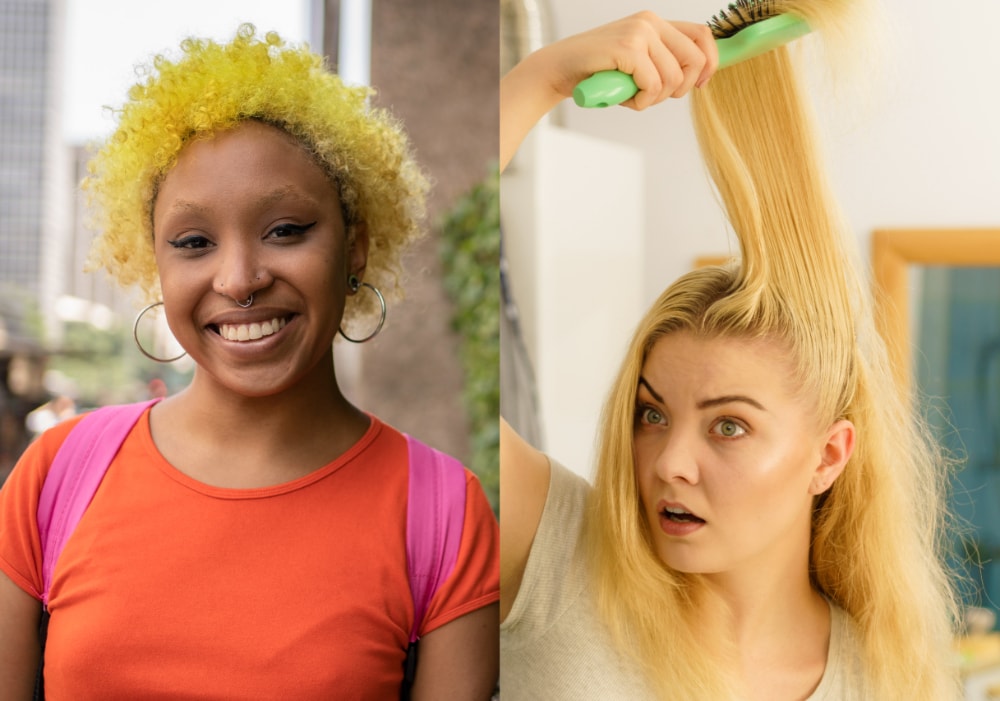 Things To Consider Before Dyeing Purple Over Bleached Yellow Hair