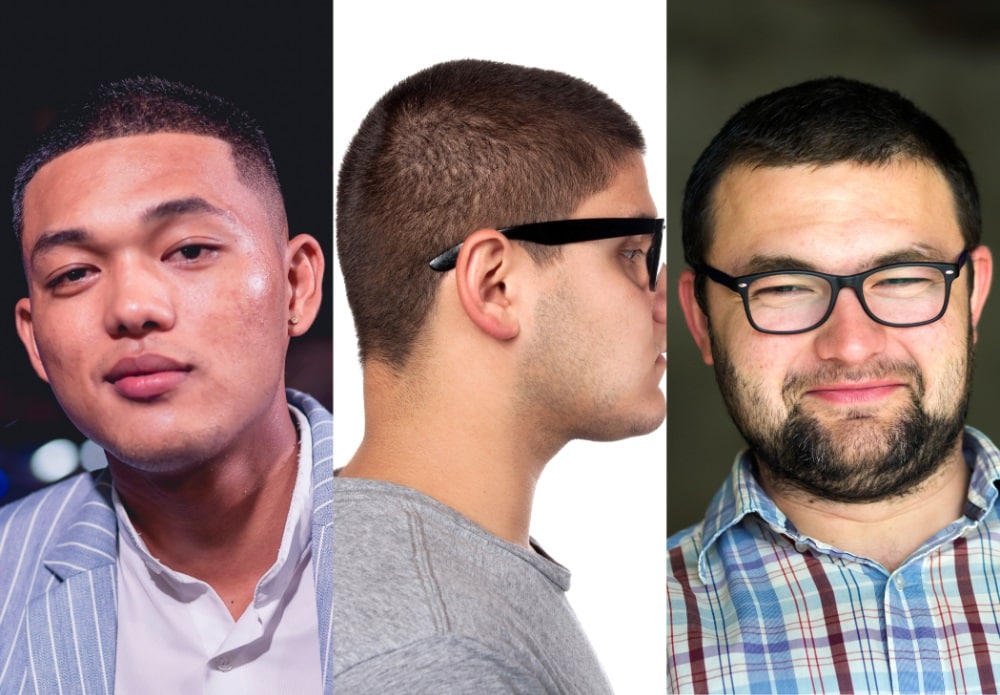 Tips for customizing a buzz cut for a round face shape