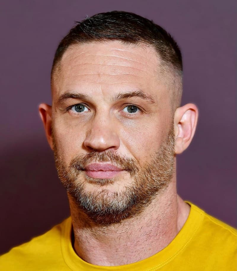 Tom Hardy Haircut with Tapered Undercut