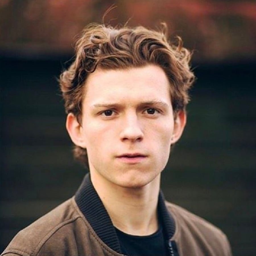 Tom Holland blow out hairstyle