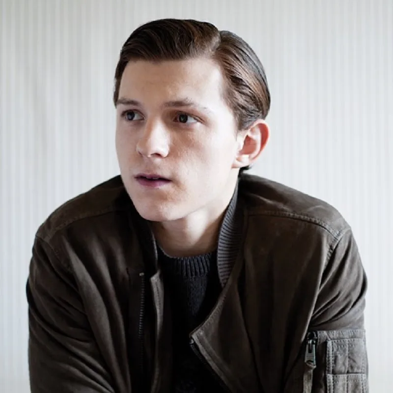 Tom Holland side part hairstyle