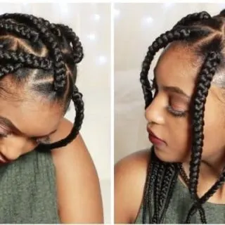 Triangle Braids hairstyle