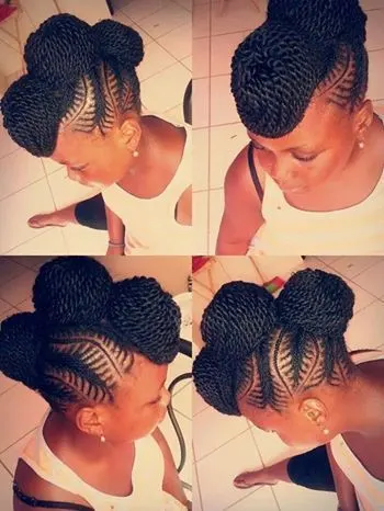 Triple Knots hair with twists