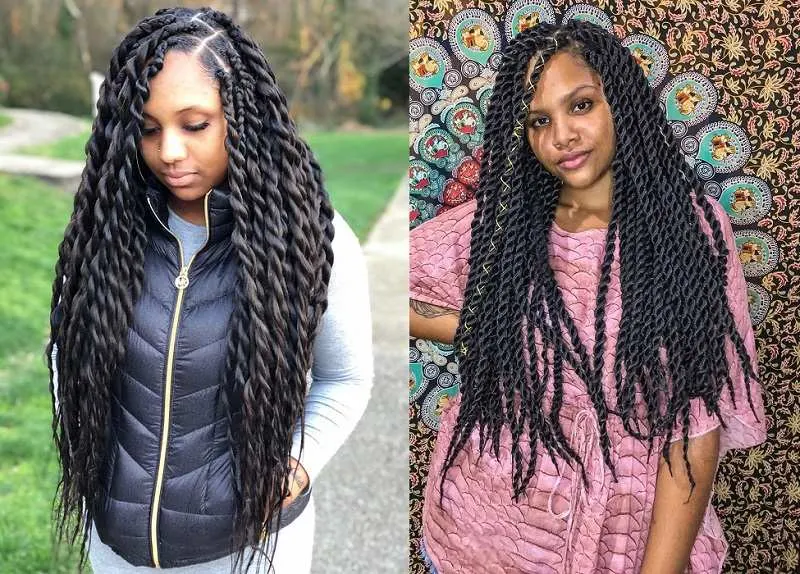 Twists for Long Thick Hair