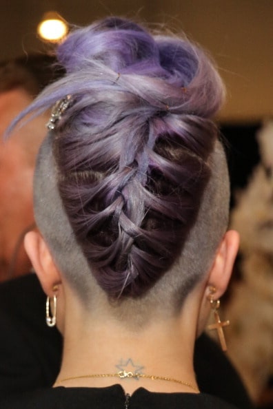 Mohawk With Purple Underbraid hairstyle 