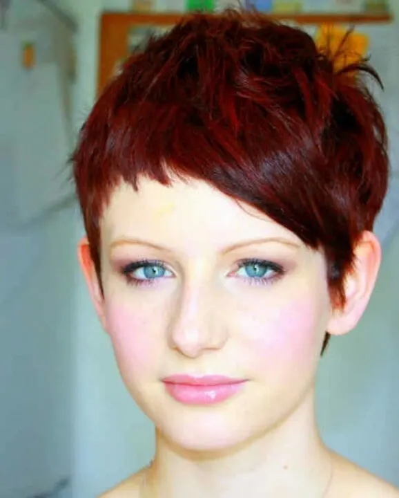 Short Pixie Red color Hairstyle