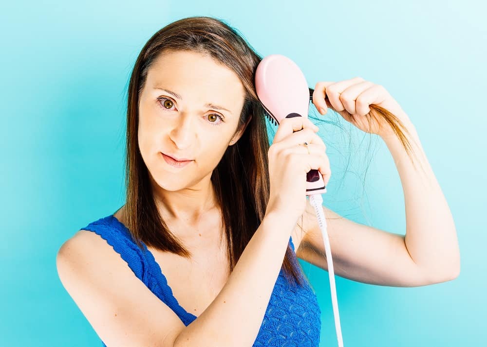 Use Hair Straightening Brush to Keep Hair Color from Fading