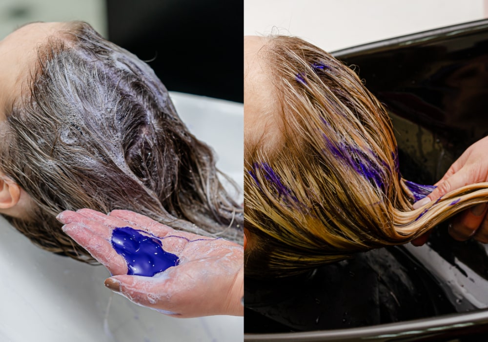 Is purple shampoo safe to use on brown or blonde hair?