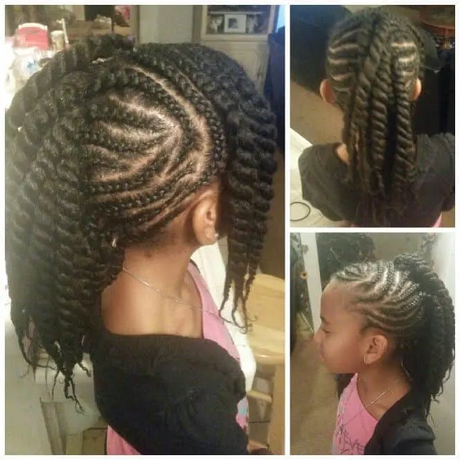 Twists hair for black little girl hairstyle 