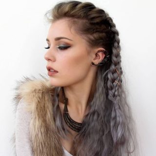 Viking Women Braids hairstyle for girl