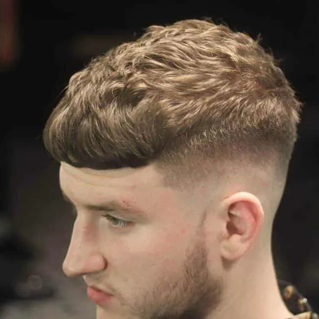 boy's Caesar with Tapered Fade hairstyle 