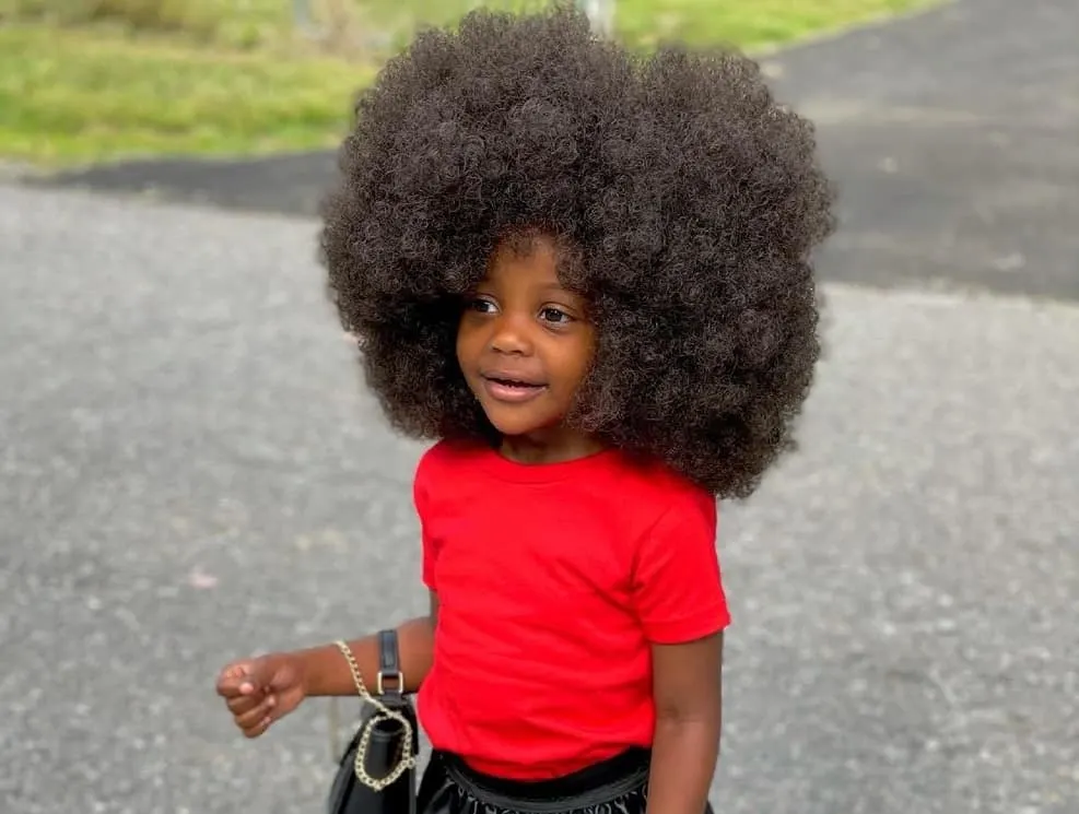 Voluminous Afro for Black Toddler Girl