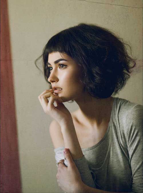 sweet girl Voluminous Bob Hairstyle