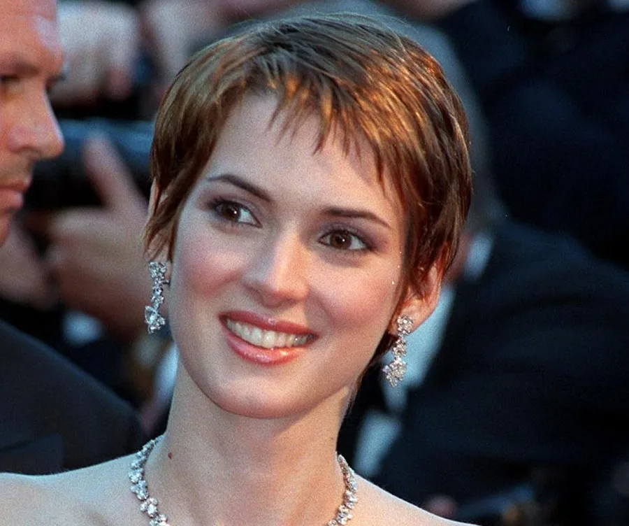 Winona Ryder pixie cut