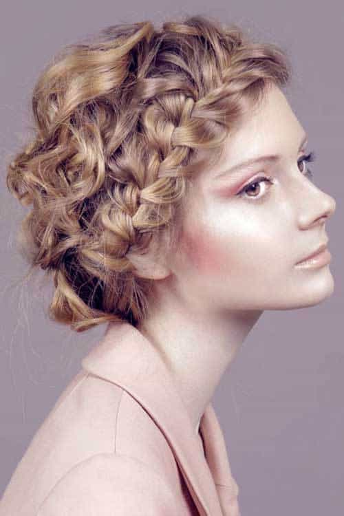  braid Updos for curly hair for women 