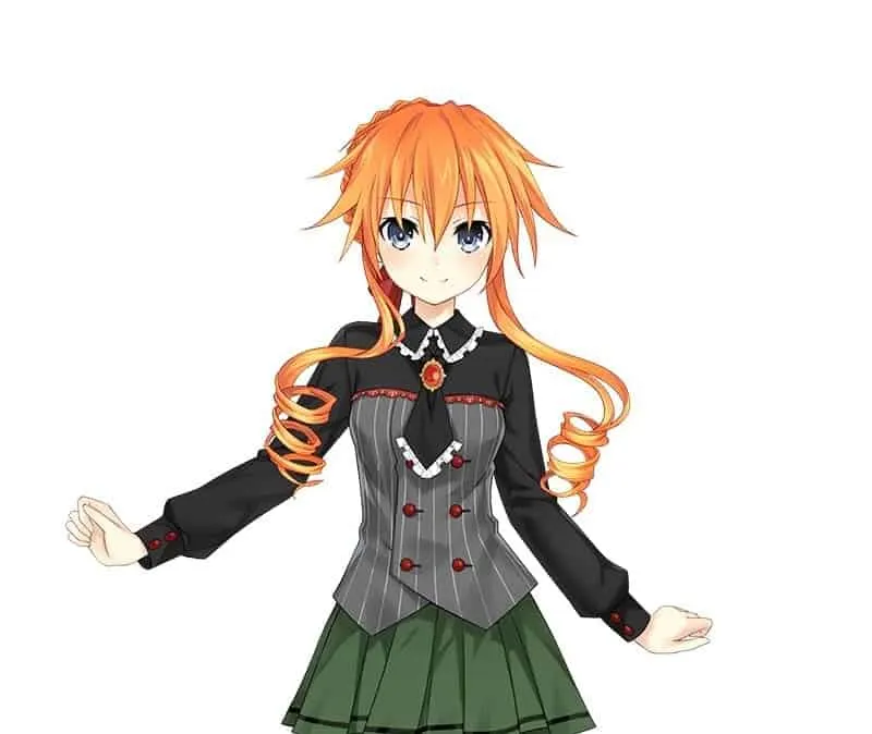 orange haired anime girl - Yamai Kaguya