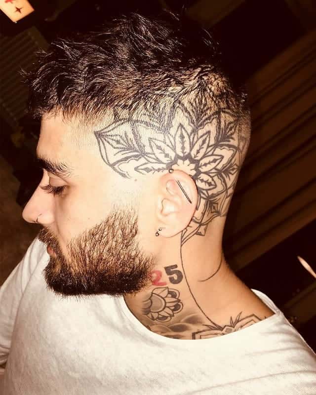 Zayn haircut with tattoo 