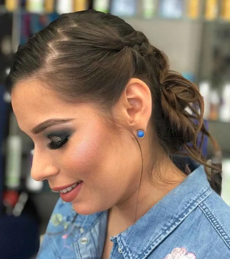 Zigzag Part Updo