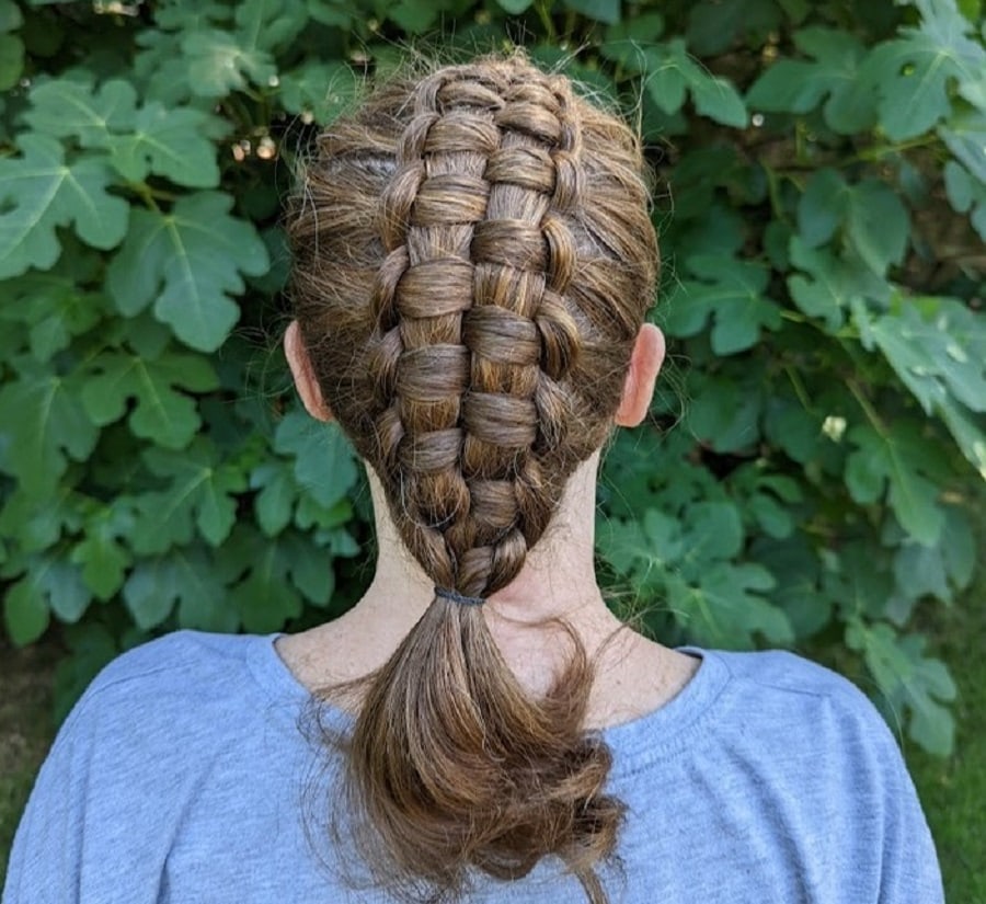 Zipper braid ponytail