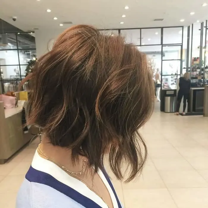 messy a line bob haircut