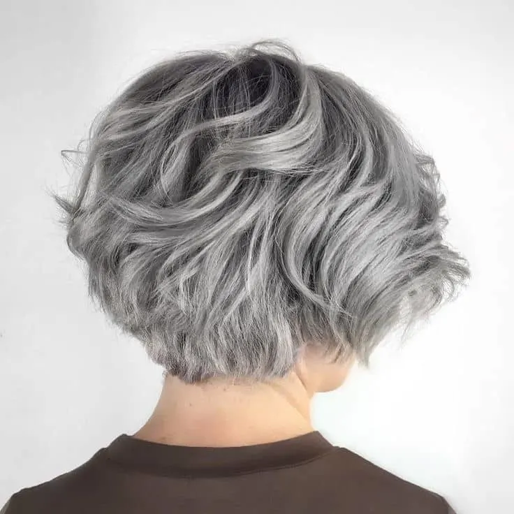 Short Grey bob Hair for girl