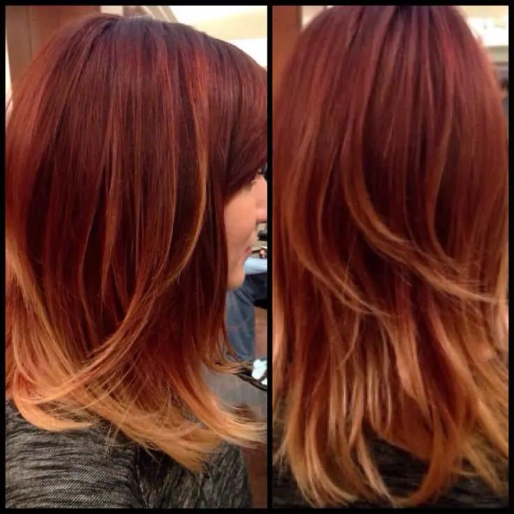 favorite Copper ombre hairstyle for girl