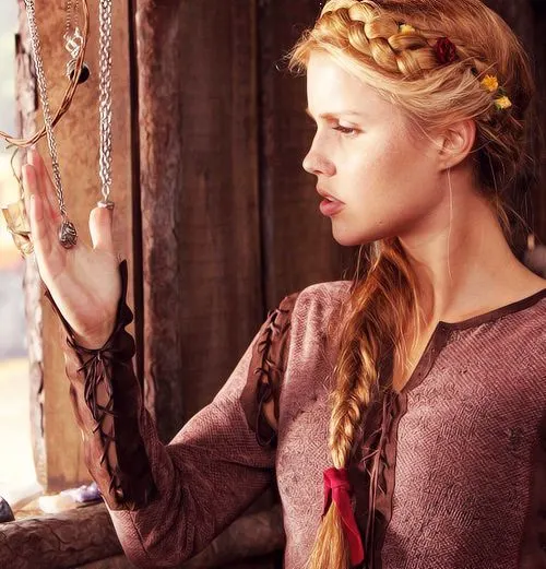 Crown Headband with Viking Women Braids hairstyle