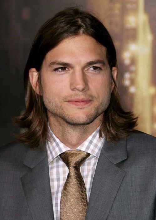 ashton kutchers long hairstyles