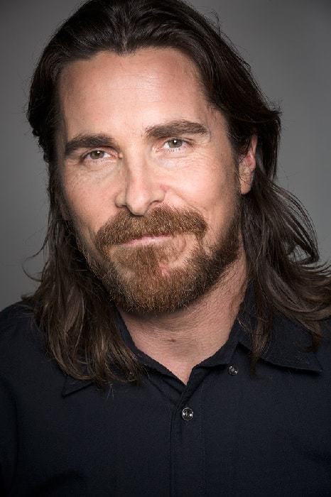 christian bale with long black hair