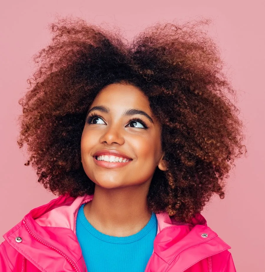 afro hair for black women with oval faces