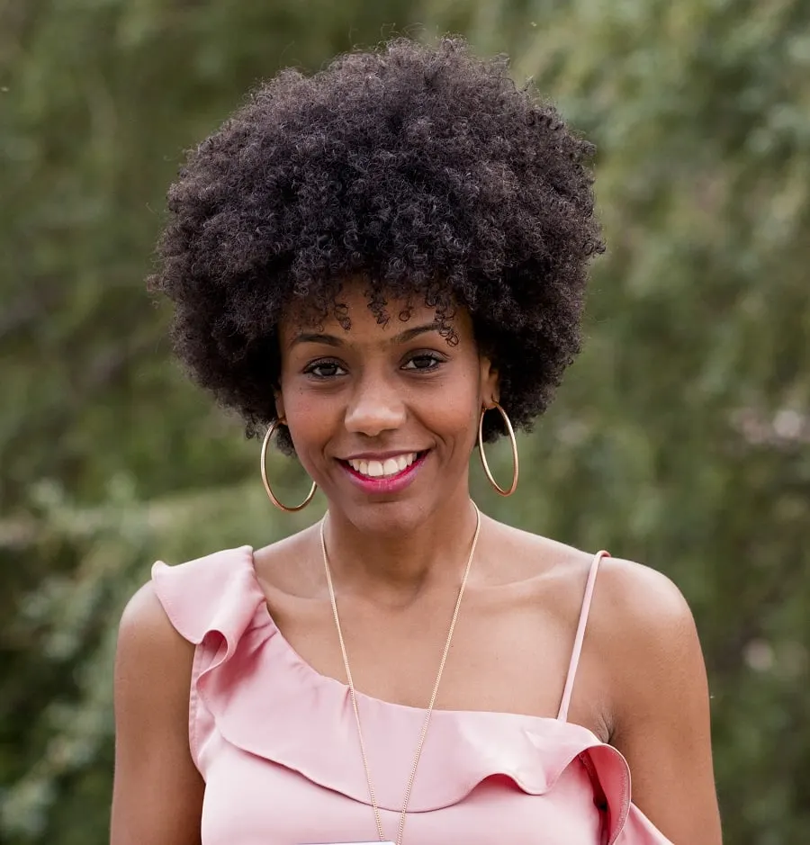 afro hairstyle for black bridesmaids