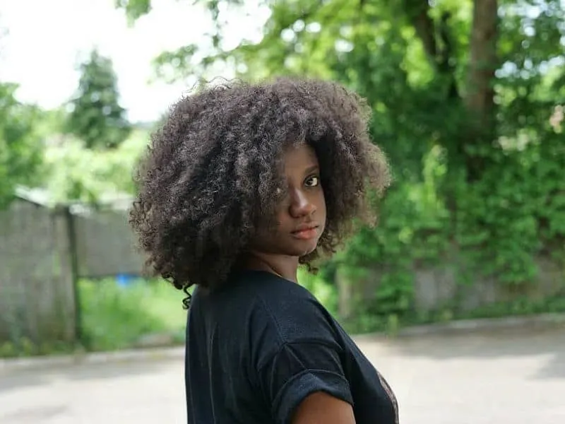 medium afro hair for black women